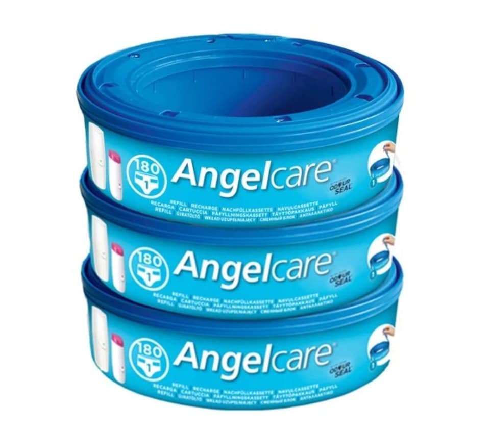 image 1 of Angelcare Nappy Bin Refill Cassette Compatible Disposal System 3Pack