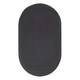 image 2 of Homescapes Black Handmade Woven Braided Oval Rug - 90 x 150 cm | Black | Black
