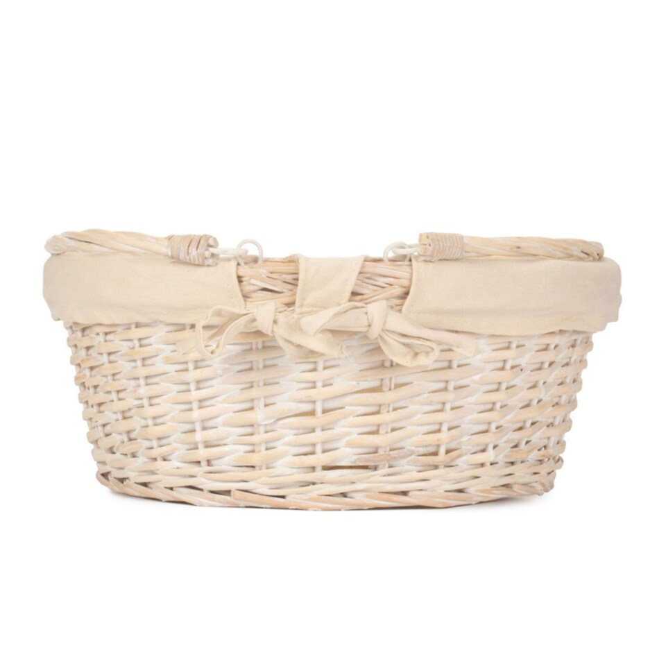image 1 of Large Swing Handle Shopping Basket With Red and White Check | Red | Red Checked | L