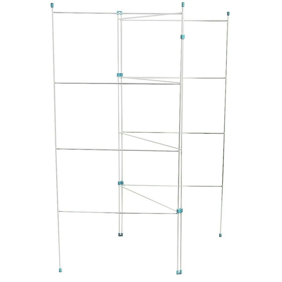 image 1 of Home Vida 3 Fold Airer Freestanding Metal Folding Clothes Drying Rack