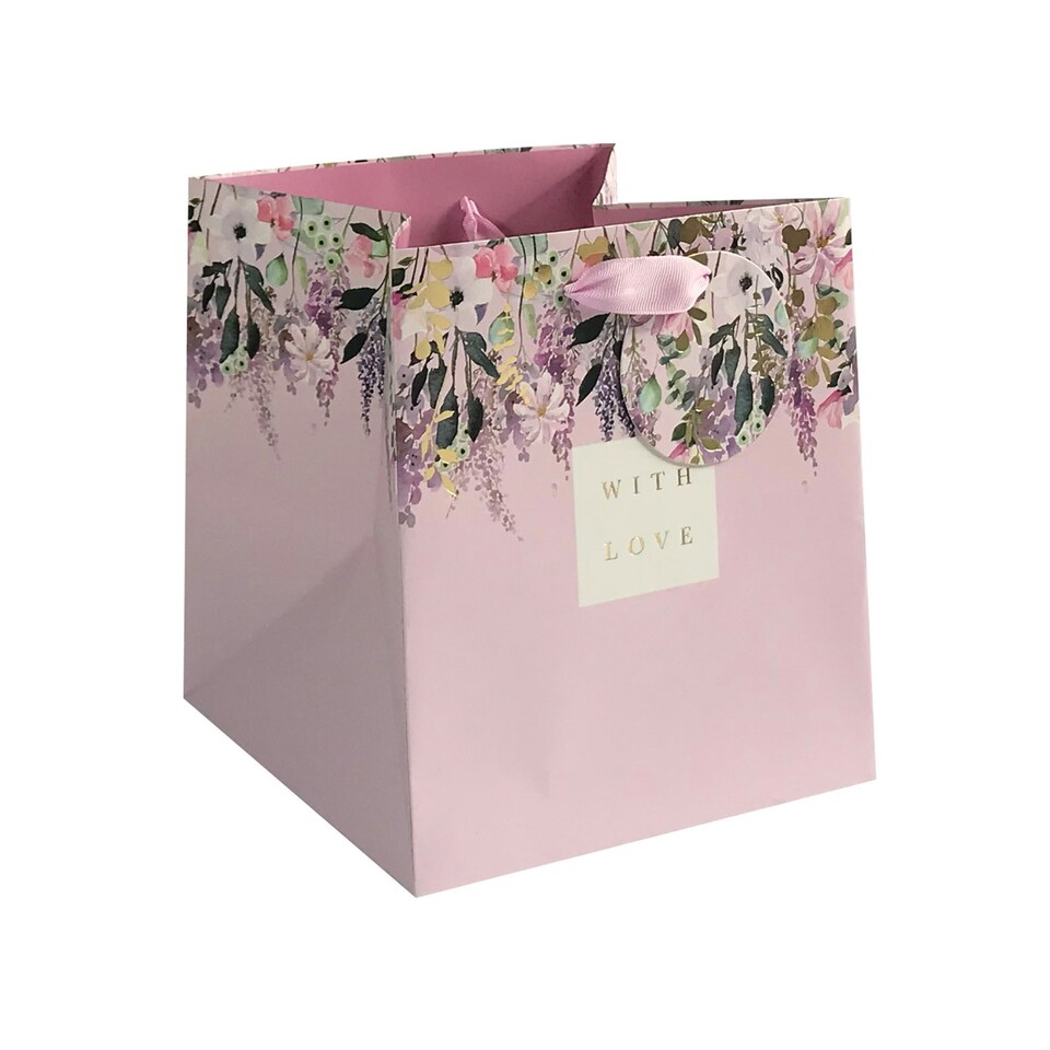Glick Floral Gift Bag for Plants, Larger Design to Fit Plants in, 180w x 200h x 180d mm, Lilac