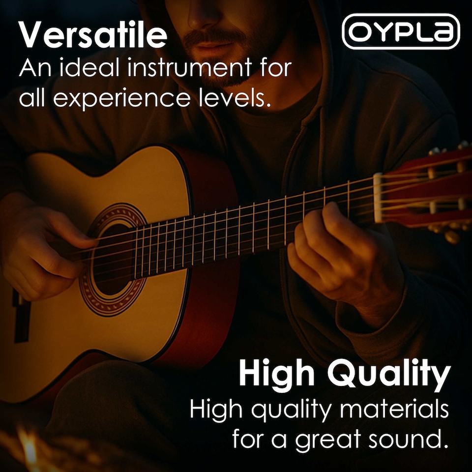 image 1 of 34 Inch Half Size 6 String Classical Acoustic Guitar | Brown