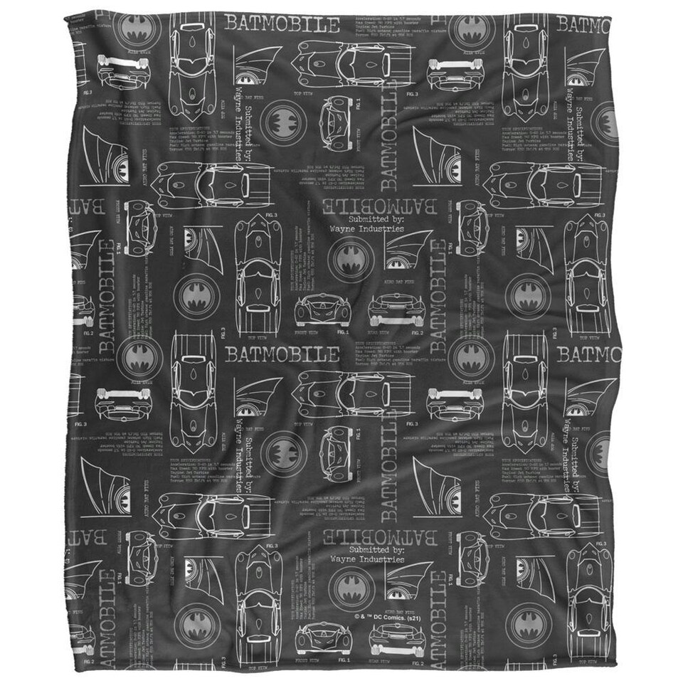 image 1 of Batman Wayne Industries Batmobile Blanket - Multicoloured - One Size