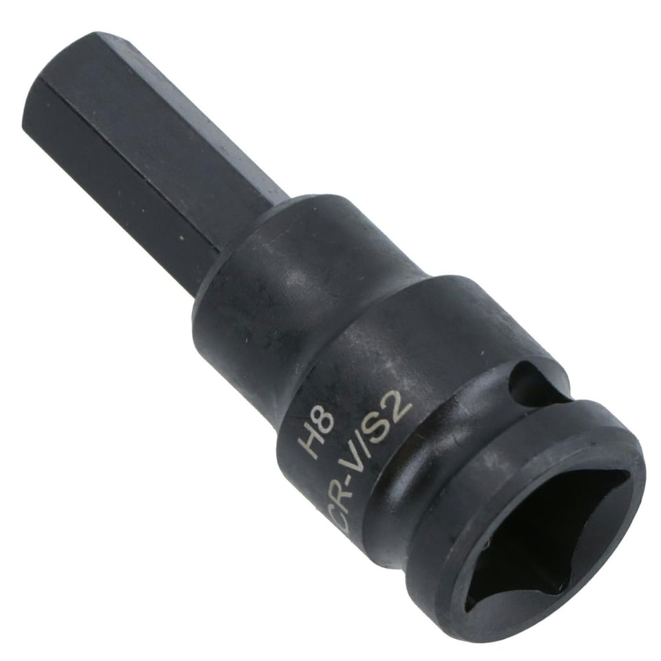 image 1 of 8mm x 45mm 3/8in. Drive Short Impact Impacted Allen Hex Key Socket