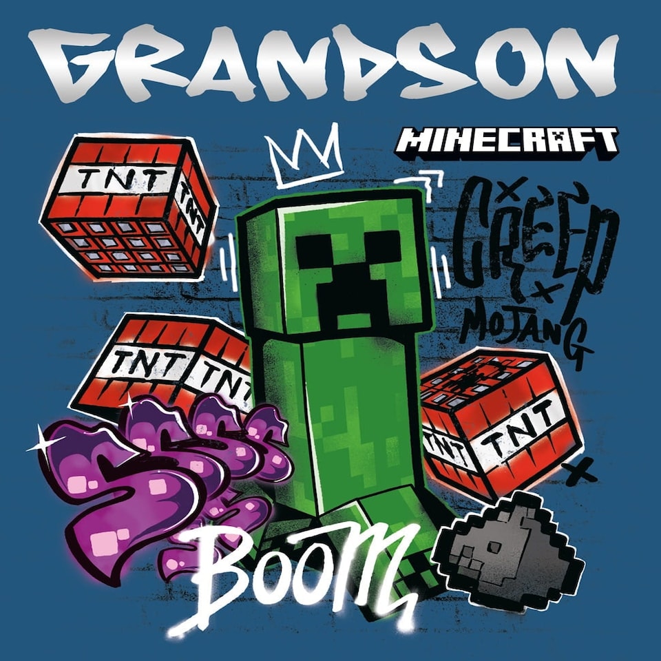 image 1 of Minecraft 'Grandson' Birthday Card