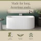 image 3 of Contemporary Back To Wall Freestanding Bath with Ribbing 1600 x 780mm | White | White | 1600 x 780 x 580mm