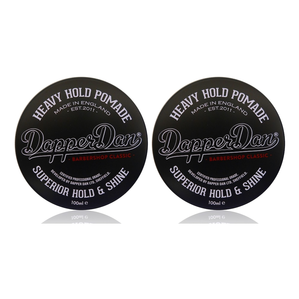 image 1 of Dapper Dan Heavy Hold Pomade 100ml DUO PACK | Black
