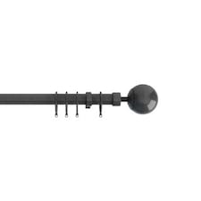 22-25mm Gunmetal Grey Finesse Ball End Metal Curtain Pole Set 120 - 210cm Grey | Grey