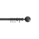 image 1 of 22-25mm Gunmetal Grey Finesse Ball End Metal Curtain Pole Set 120 - 210cm Grey | Grey