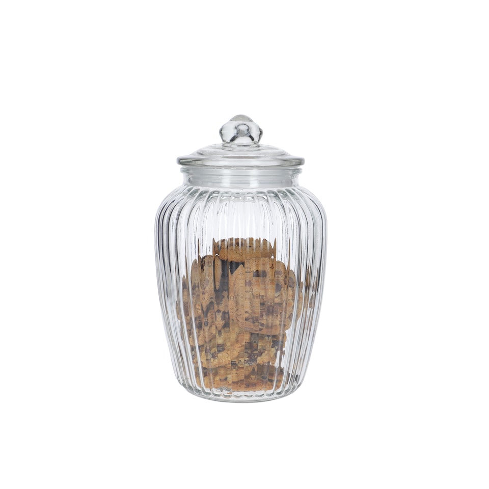 image 1 of KitchenCraft Glass Storage Jar Clear 2.2L