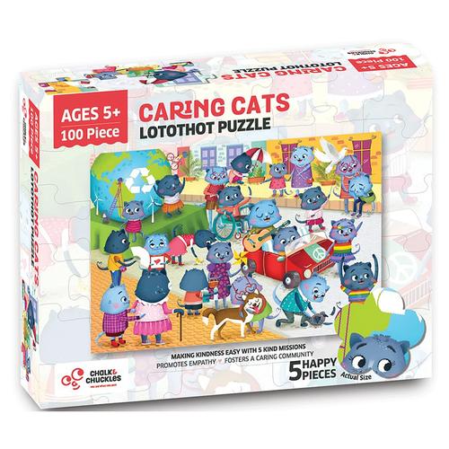 Caring Cats - Lotothot Puzzle (100 Pieces) - Brand New