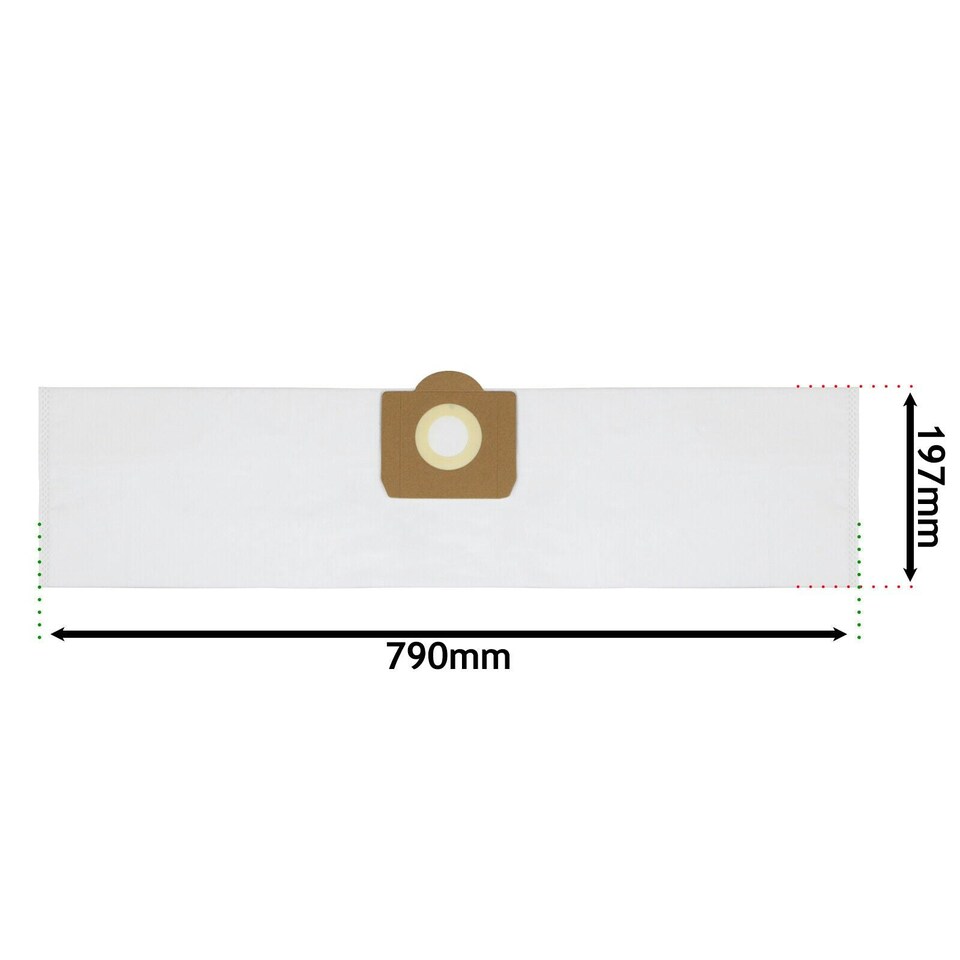 image 1 of SPARES2GO SMS Dust Bags compatible with Karcher NT27/1 NT30/1 NT48/1 NT65/2 NT72/2 AB27 K2001 K 3011 Vacuum Cleaner (Pack of 10)