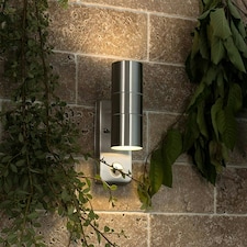 ValueLights Up Down Silver Outdoor Wall-Up Down Light