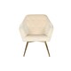 image 5 of Armchair DKD Home Decor Cream Golden Metal 74 x 74 x 90 cm Cream