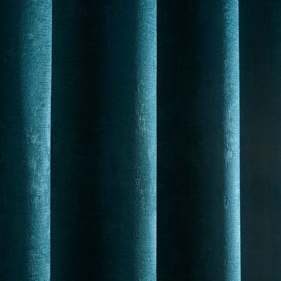 image 1 of Fusion Strata Eyelet Curtains Forest Green