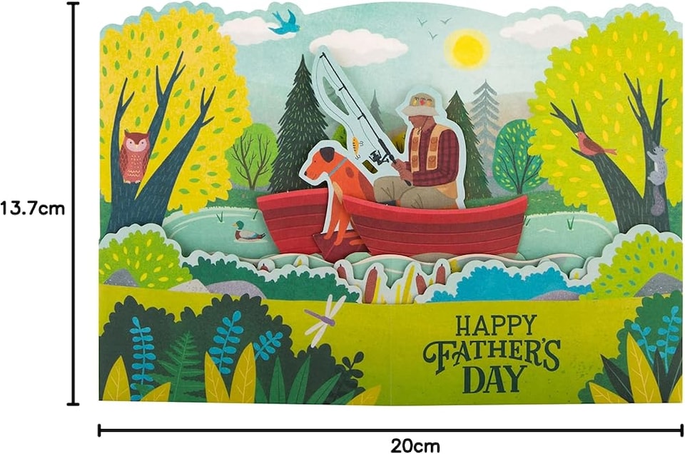 image 1 of Paper Wonder Relaxing Fishing Design 3D & Pop Up Father's Day Card