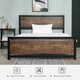image 5 of HOMCOM Double Size Metal Bed Frame w/ Headboard & Footboard, 144x195x103cm
