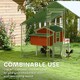 image 8 of PawHut Walk-in Chicken Run w/ Cover, Hanging Feeder Perch, for 6-8 Poultry