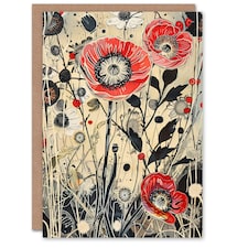 Floral Nature Lover Meadow Botanical Him Her Birthday Card