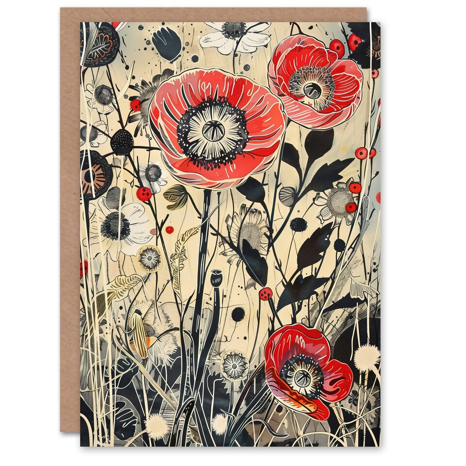 image 1 of Floral Nature Lover Meadow Botanical Him Her Birthday Card