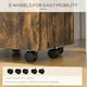 image 4 of Vinsetto Mobile File Cabinet Lockable Documents Storage w/ 5 Wheels Black
