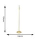 image 2 of ValueLights Maggie Gold Metal Candlestick Slim Floor Lamp Base