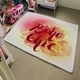 image 4 of Boho Chic lettering on beautiful watercolor background (Rug) Red | Medium: 80x150cm