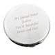image 6 of Personalised Silver Round Compact Mirror | Silver