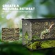 image 5 of PawHut 48L Glass Terrarium, Reptile Vivarium with Stone Background, Black