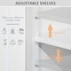 image 3 of kleankin Bathroom Storage Cabinet with Adjustable Shelf and Removable Drawers