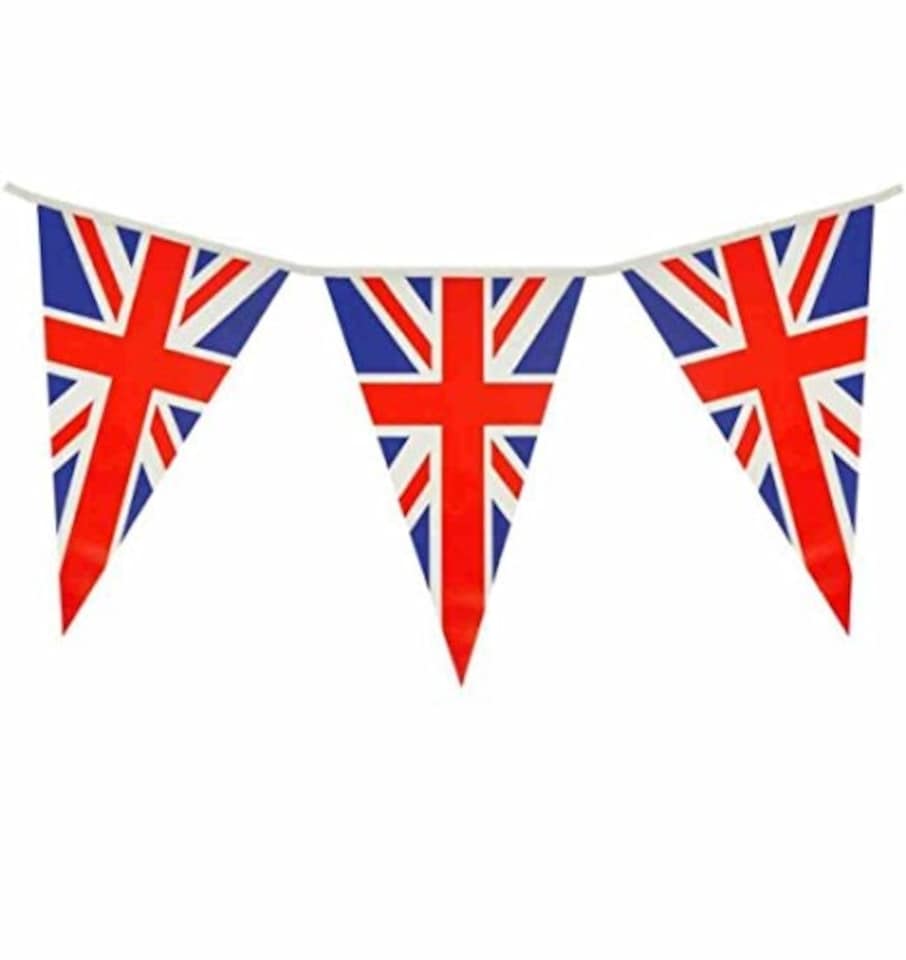 image 1 of Union Jack Flag Party Bunting 10m with 20 Pennants