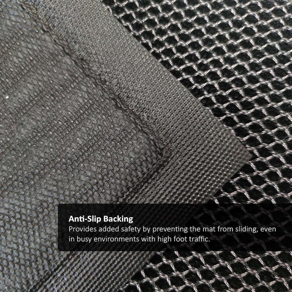 image 1 of Nicoman Black Meshmat Entrance Doormat 76cm x 43cm | Black | Black