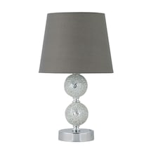 Mosaic Touch Lamp with Grey Shade Chrome | Grey