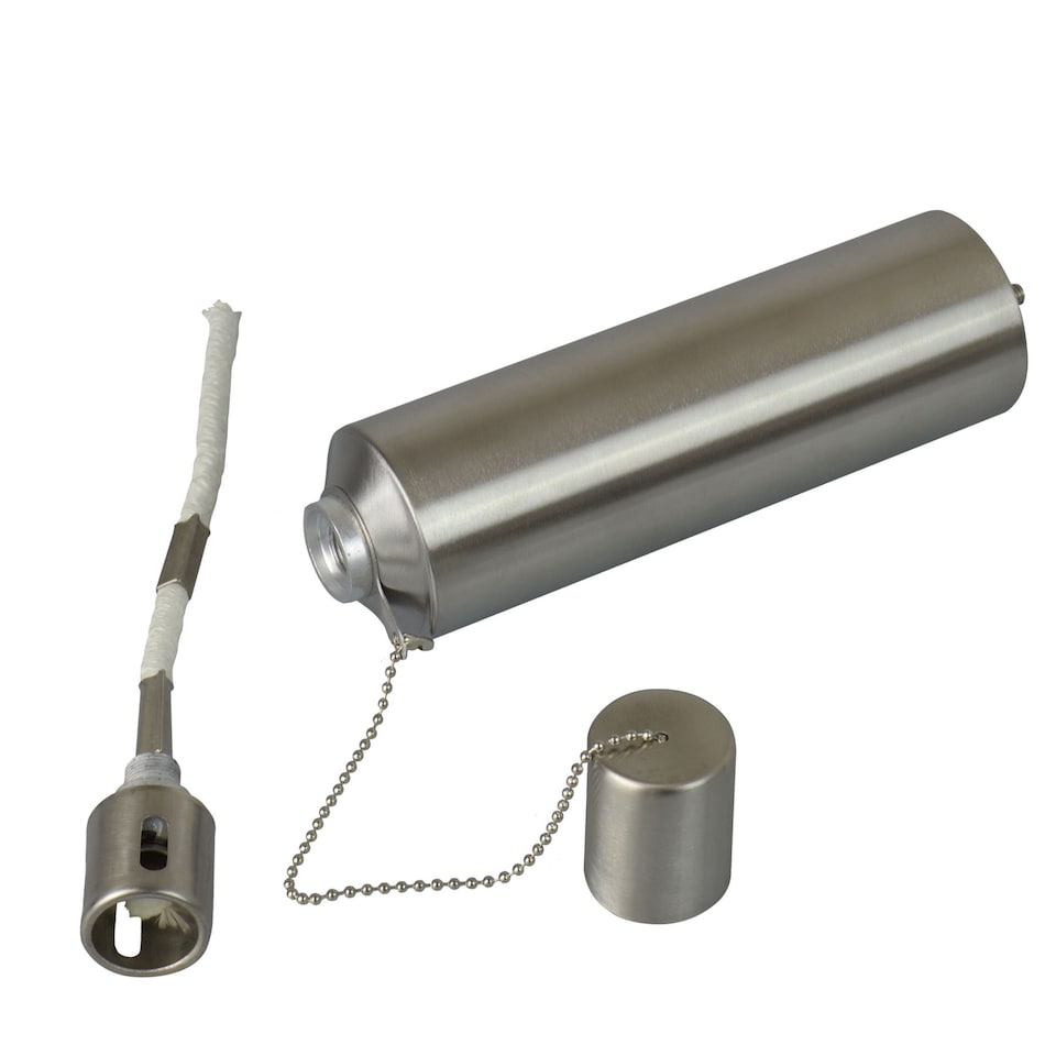 image 1 of Harbour Housewares Metal Garden Torches - Cylinder - Silver - Pack of 6