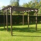 image 2 of Garden Pergola 6 Posts - Wood - L180 x W480 x H270 cm - Rustic Brown