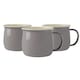 image 1 of Argon Tableware Coloured Enamel Belly Mugs - 375ml - Grey/Cream - Pack of 6 Multi