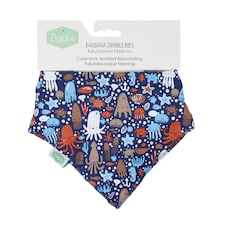 Ziggle Baby Dribble Bib Under the Sea | Blue | One Size | 1
