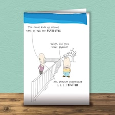 Cruel Kids At School Greetings Card