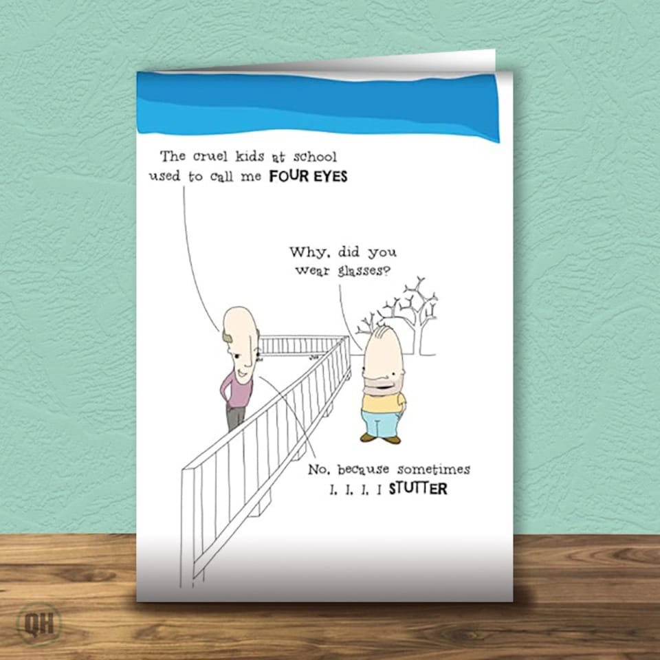 Cruel Kids At School Greetings Card