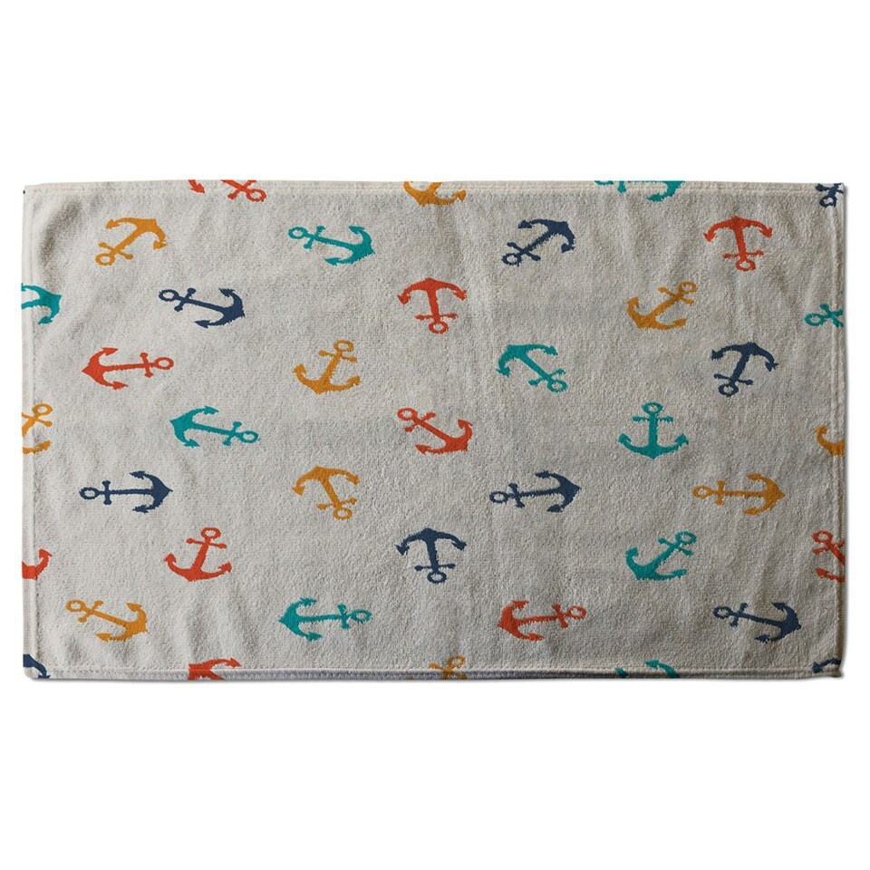 image 1 of Multi Coloured Anchors (Kitchen Towel)