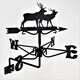 image 2 of Mini Stag Weathervane - Steel - L38 x W38 x H54 cm - Black