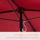 image 7 of Outsunny 2 x 1.3m Garden Parasol Umbrella, Outdoor Market Table Umbrella with Ruffles  Aluminium Pole, Rectangular Tilting Parasol Sun Shade Canopy, Red