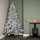 image 3 of 8ft (2.4m) Snow Flocked Artificial Christmas Tree with Green Metal Stand and 1017 Tips