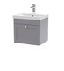image 1 of Balterley Swynnerton Traditional 1 Drawer Wall Hung Vanity Unit with Thin Edge Basin, Satin Grey, 500mm