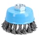 image 3 of Wire Cup Brush Wheel 3" (75mm) for 4-1/2" (115mm) Angle Grinder Twist Knot TE243