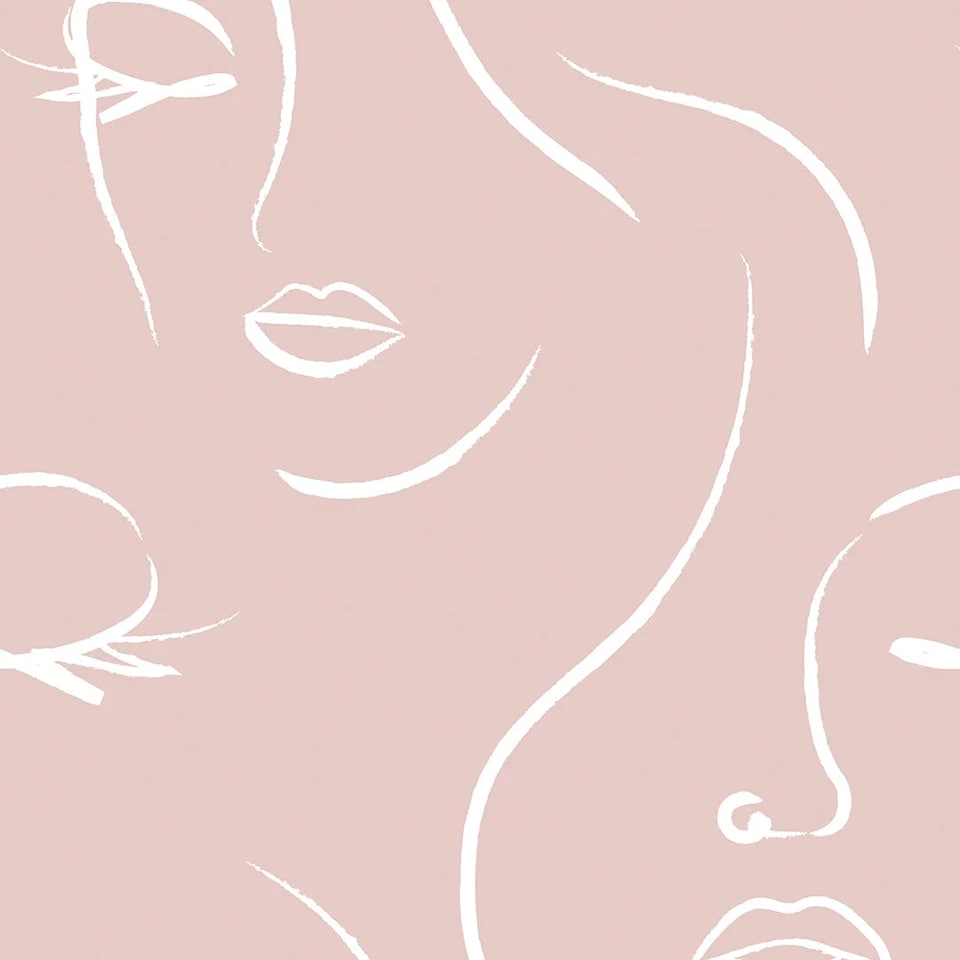 image 1 of Belle Wallpaper in Blush Pink | Pink | Blush Pink