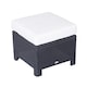 image 1 of Outsunny Rattan Footstool Wicker Ottoman with Padded Seat for Backyard