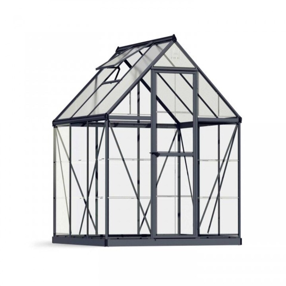 image 1 of Greenhouse Hybrid 6X6 - Polycarbonate - L186 x W185 x H208 - Grey