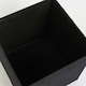 image 6 of OHS Matte Velvet Soft Foldable Cube Footstool Seat Storage Organiser Ottoman Black