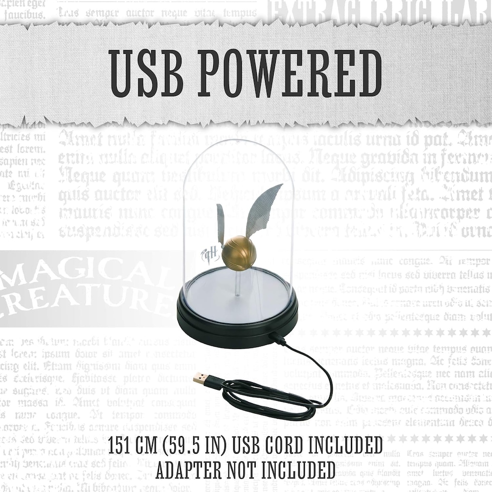 image 1 of Harry Potter Levitating Golden Snitch Light, Touch Control Desk Lamp Collectible Decor Gift,Paladone